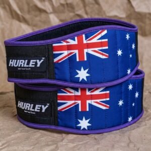 Custom Australia flag sublimation weightlifting belt in soft neoprene