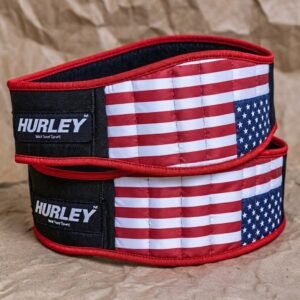Custom US flag sublimation weightlifting belt in soft neoprene