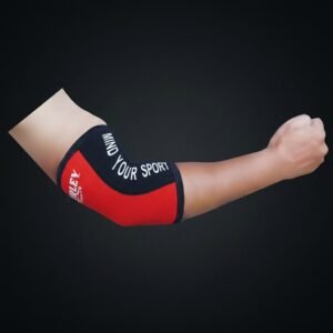 Red and black panel 5mm and 7mm neoprene elbow sleeves