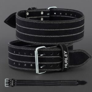 10mm double prong suede leather powerlifting belt