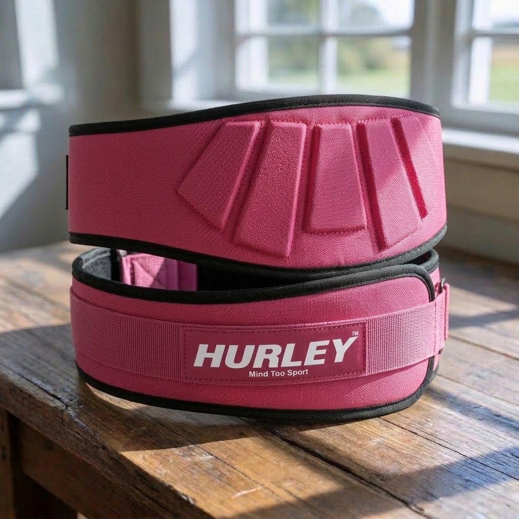 Pink Soft Neoprene Weightlifting Belt – 6-Inch Back Support Pink soft neoprene weightlifting belt with 6-inch back support