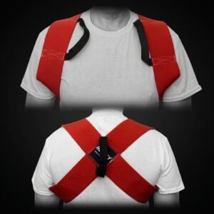 Red Donnie Thompson Bowtie made from heavy-duty polyester webbing