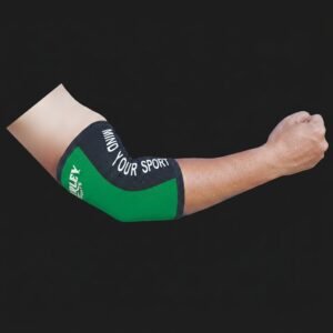 Green 5mm and 7mm neoprene elbow sleeves