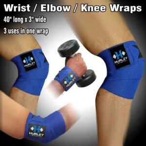 Blue 3-in-1 elbow wraps for wrist elbow and knee support