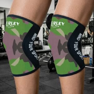 Velocity two-tone knee sleeves made from 5mm–7mm neoprene
